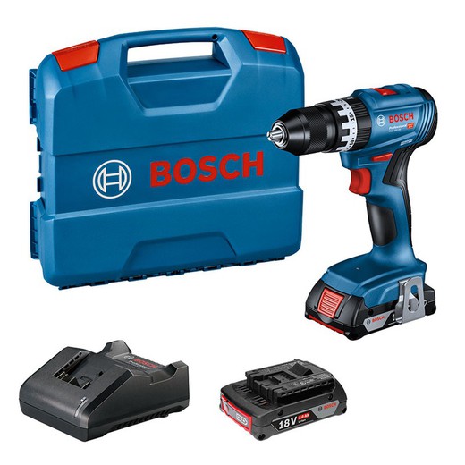 Atornillador percutor a batería BOSCH GSB18V-45 Brushles Rendimiento, diseño y calidad profesional. Ref. 5585X564