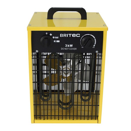 Calefactor aerotermo BRITEC BTVI-3 3000W Cuerpo metálico. Referencia 9310R579