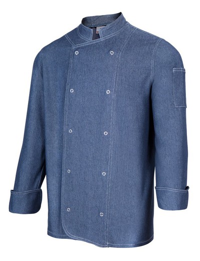 Chaqueta De Cocina Denim Con Automaticos  Ref-405207-64