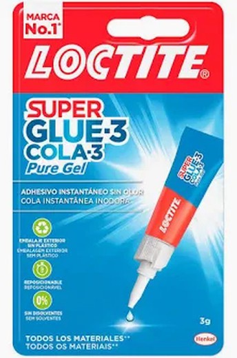 Adhesivo Super Glue 3  Pure Gel 3 Gramos Loctite