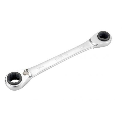 Llave de doble Estrella con carraca reversible  4 En 1. Medida 9x11-14x15 Mm.