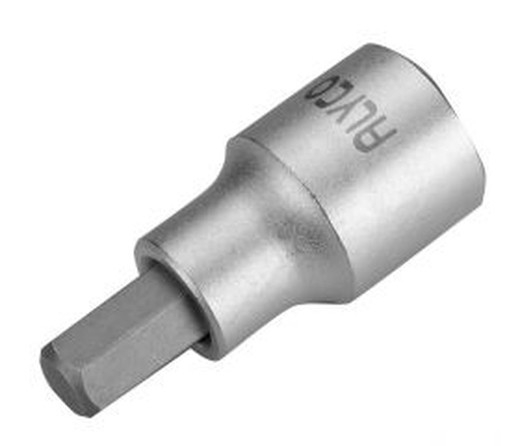 Llave de vaso de cuadradillo de 1/2" con punta de atornillar embutida de allen, torx, Xzn y Ribe