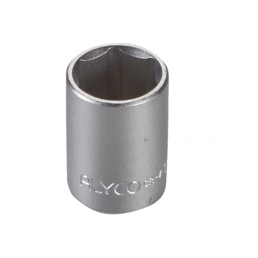 Llave de vaso de cuadradillo de 1/4" con boca de perfil hexagonal en medida de milimetros