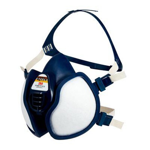 Máscara Autofiltrante Para Vapores Orgánicos, Inorgánicos, Gases Ácidos Y Partículas Ffabe1p3d.Media Máscara Serie 4000+ Ref. 4277