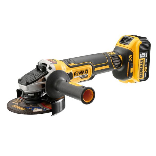 Mini amoladora DEWALT DCG405P2T-QW XR 18V Embrague, freno y arranque electrónicos. Referencia 5596X405