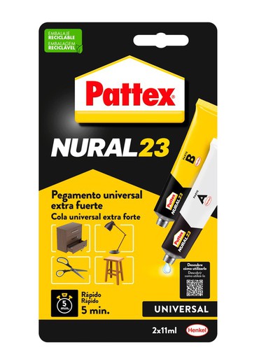 Pattex Nural-23  Tubo 22 Ml.Pegamento Rápido Y Extra Fuerte, De Uso Universal