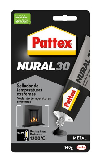 Pattex Nural-30 Bl 140 Gr, Masilla Para Altas Temperaturas Hasta 1000 ºc