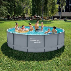 Piscina tubular autoportante ø 427xh.107 cm Incluye depuradora de cartucho, escalera y cobertor. Ref. 693Y74