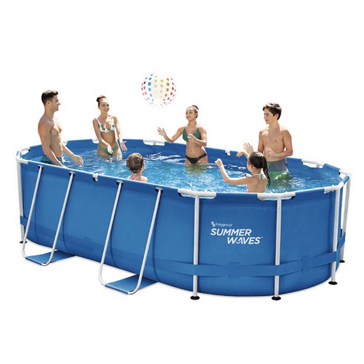 Piscina tubular Oval Summer Waves 300x200xh.84 cm Incluye depuradora de cartucho. Ref.693Y75