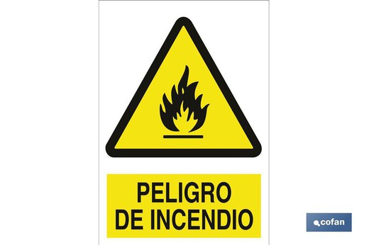 Peligro De Incendio Señal Adhesivo