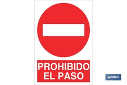 Prohibido El Paso  Señal Adhesivo.