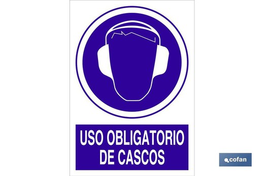 Uso Obligatorio De Cascos Señal Adhesivo