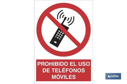 Prohibido El Uso De Teléfonos Móviles Señal Adhesivo