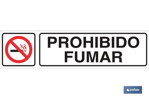 Prohibido Fumar Señal Glasspack Adhesiva