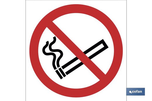 Prohibido Fumar  Señal Poliestireno