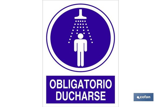 Obligatorio Ducharse  Señal Poliestireno