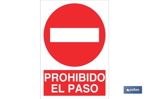 Prohibido El Paso Señal Poliestireno