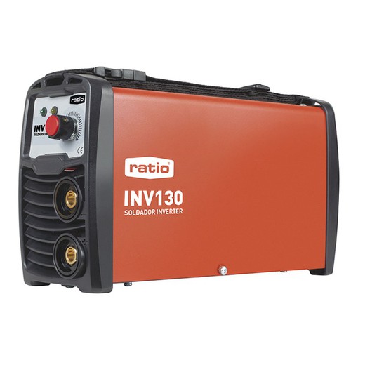 Soldador de arco RATIO Inverter INV-130 A Compacto, ligero, resistente y de bajo consumo eléctrico. Ref. 618XIN130