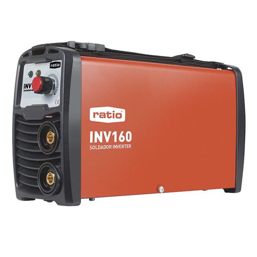 Soldador de arco RATIO Inverter INV-160 A Compacto, ligero, resistente y de bajo consumo eléctrico. Referencia 618XIN1602