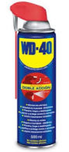 Spray Wd 40 Producto Multi-Uso De Doble Accion, Spray De 500 Ml Aplicación Amplia O Precisa. Lubrica, Afloja, Protege Del Óxido, Dieléctrico, Limpia Metales Y Plásticos Y Desplaza La Humedad