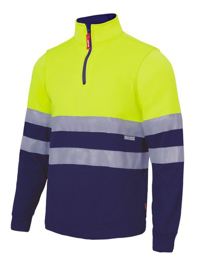 Sudadera Bicolor Con Cremallera Alta Visibilidad Ref. 305701