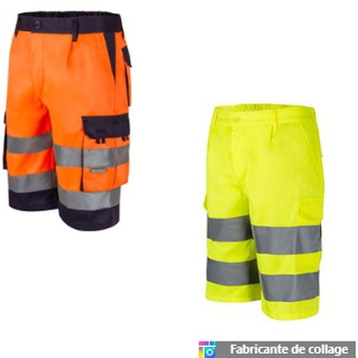 Bermudas multibolsillos alta visibilidad