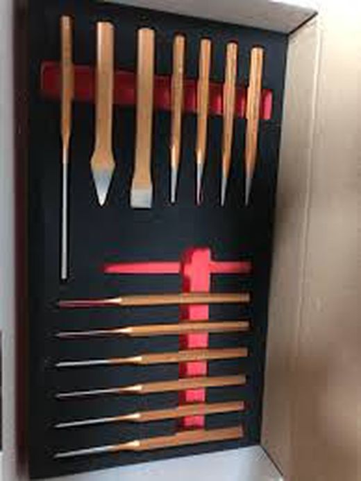 Escarpas, Cinceles, Punteros, Cortafrios, Botadores , Granetes y Formones