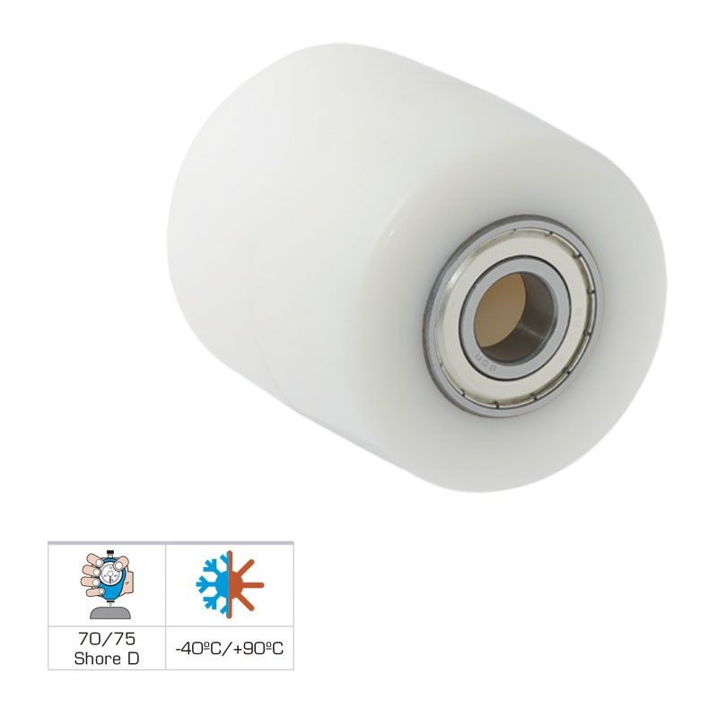 Rueda Transpaleta Nylón, Con Cojinete Bolas Ref.216/NYL. Serie Transpaleta 80 mm / 20 mm / 56 mm