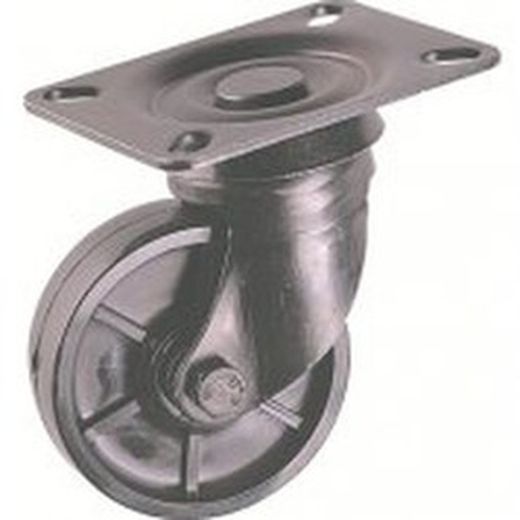Rueda Giratoria Nylón Negro,Diam.80 Mm.Ref.21/22