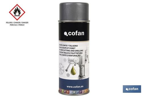 Aceite en spray para corte y taladro 400 ml | Lubricante de perforación | Para evitar el sobrecalentamiento. Referencia 15001029