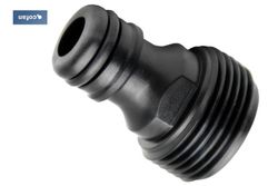 Adaptador de polipropileno de rosca macho 3/4 pulgadas | Apto para manguera | Ideal para jardinería | Medidas 13.5 x 8.5 x 4 cm. Referencia 90014010.