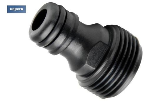 Adaptador de polipropileno de rosca macho 3/4 pulgadas | Apto para manguera | Ideal para jardinería | Medidas 13.5 x 8.5 x 4 cm. Referencia 90014010.