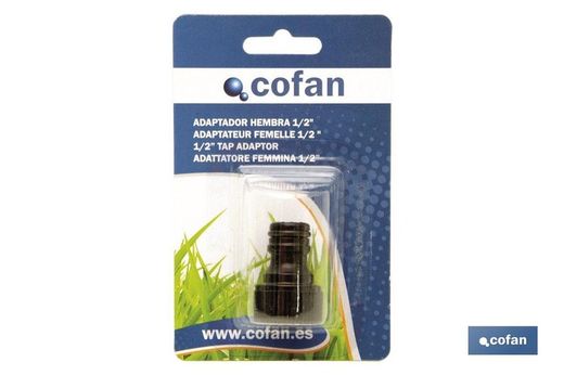 Adaptador de rosca | Hembra de polipropileno | Para manguera de jardín | Diferentes Medidas. Referencia 90014015