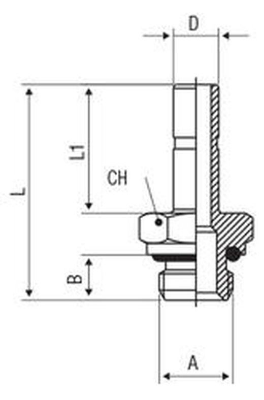 Adaptador Macho Cilindrico, Referencia 50600