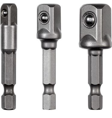 Adaptador Para llave De Vaso Reforzado Hexagonal De 1/4 Con Cuadradillo de 1/4,3/8 y 1/2