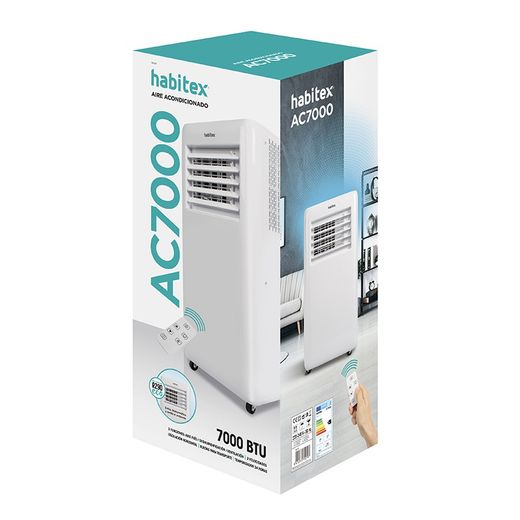 Aire acondicionado portátil HABITEX AC7000 Muy ligero y de medidas reducidas. Ref. 9016R