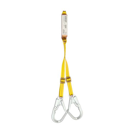 Amarre doble SAFETOP con absorvedor y mosquetones Protegido con tubo de polietileno, Referencia 1003A3
