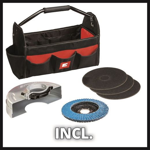 Amoladora con cable EINHELL TE-AG 125/850 Uso continuo en trabajos duros. Referencia 5900x99