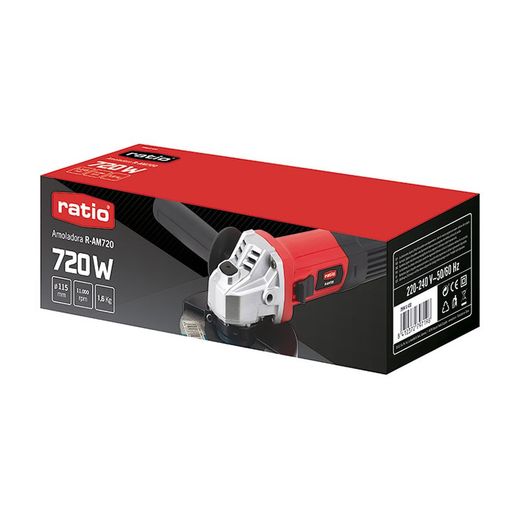 Amoladora eléctrica RATIO R-AM720 115mm Gran rendimiento. Ref. 7994X430