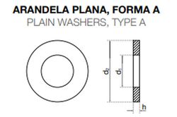Arandela Plana Din 125 Inox.