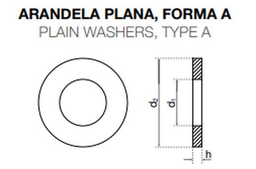 Arandela Plana Din 125 Inox.