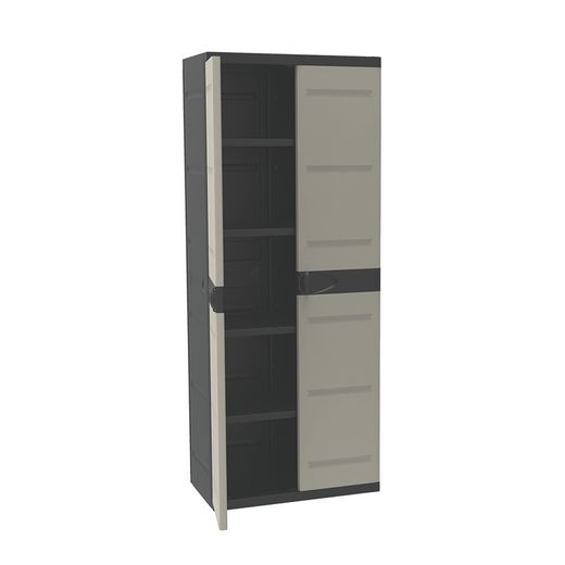 Armario de resina PLASTIKEN Titanium 4 estantes 70cm. Ref.1774B10