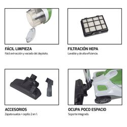 Aspirador ciclónico HABITEX HG92513L 700W Ruedas antideslizantes, filtro HEPA. Ref. 1450Y925