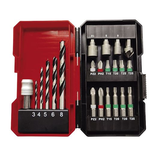 Atornillador percutor batería EINHELL TE-CD 18/2 + 22 accesorios Potente robusto y versátil. Ref. 5900X79