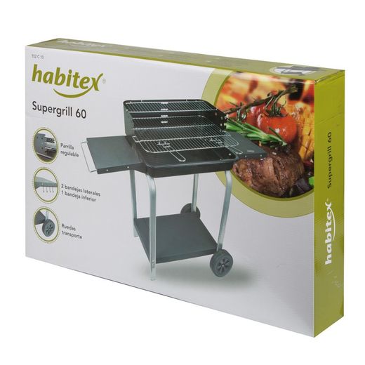 Barbacoa carbón HABITEX Supergrill 60 Fácil transporte. ( 552C10 )