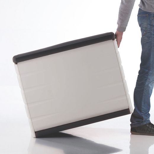 Baúl resina PLASTIKEN Space Saver Titanium Gran capacidad. Ref. 1774B14