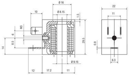 Bobinas Para Electrovalvula Standard De 22 Nn Para Electrovalvula
