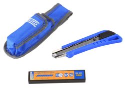Bolsa Cutter 18 Mm + 10 Cuchillas fragmentables Sk2h en bolsa de nylon.