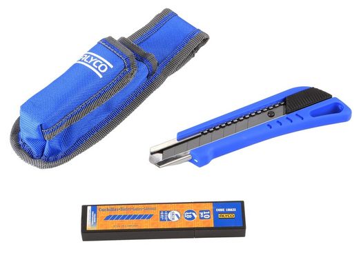 Bolsa Cutter 18 Mm + 10 Cuchillas fragmentables Sk2h en bolsa de nylon.