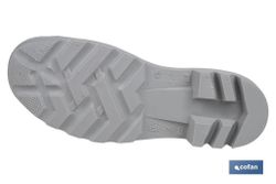 Bota de Agua | Alta de Seguridad S-4 | Color Blanco | Puntera de Acero | Fabricada en PVC-Nitrilo.Modelo Sanabria